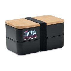 Obědová krabička s dvěmi patry a příbor- HC Jičín