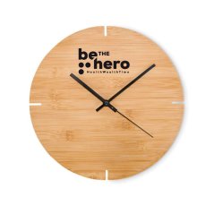 Nástěnné hodiny bambus- Be the hero