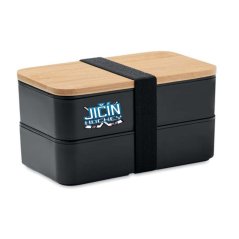 Obědová krabička s dvěmi patry a příbor- HC Jičín